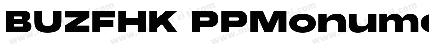 BUZFHK PPMonumentExtended Bold字体转换